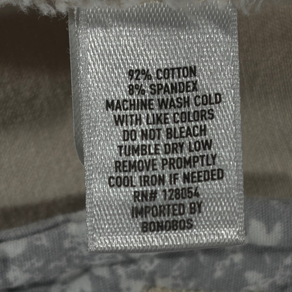 Bonobos mens stone khaki basic flat front 7" inseam chino shorts - size 34 - Picture 8 of 13